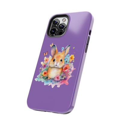 Light Purple Tough Phone Cases Rabbit Design