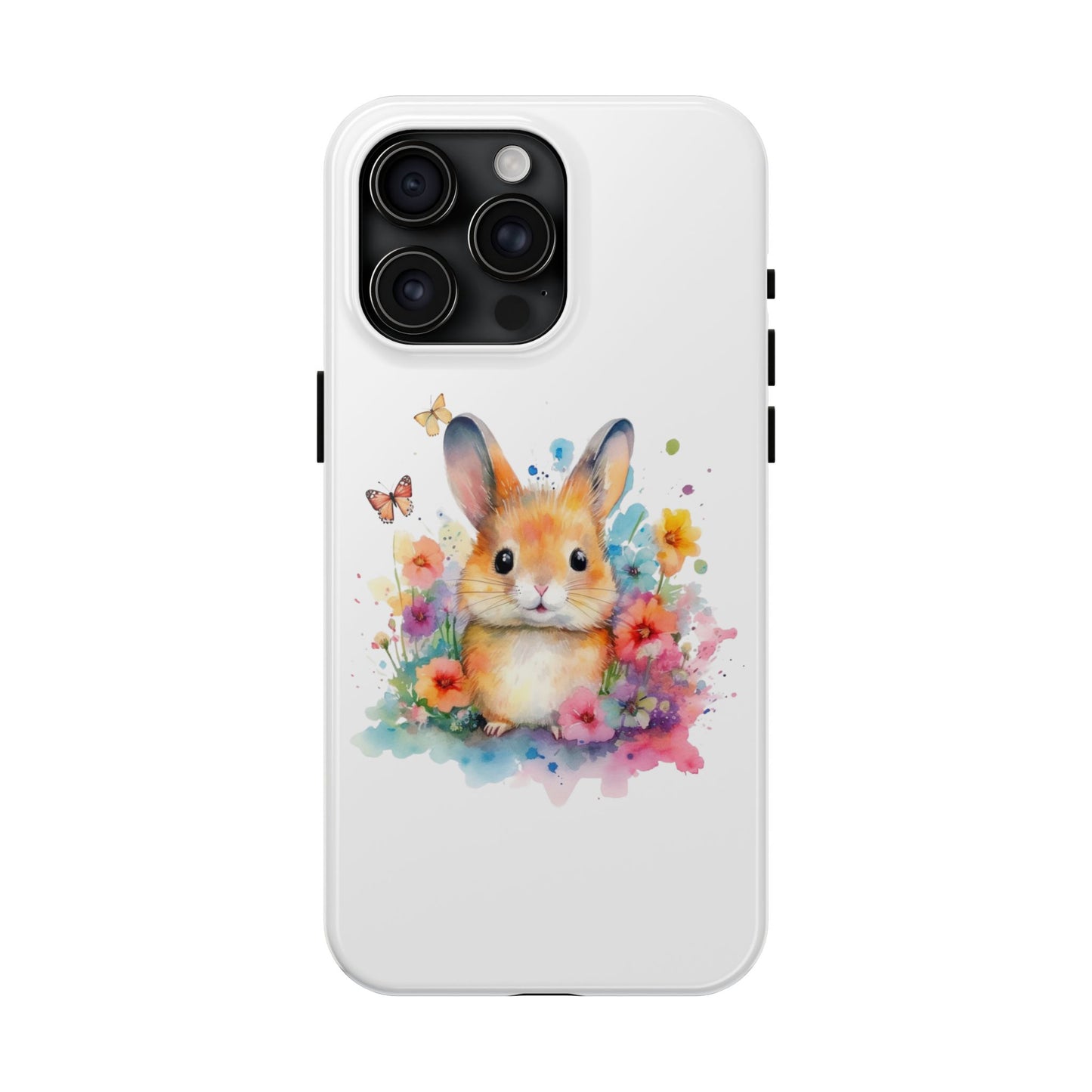 White Tough Phone Cases Rabbit Design