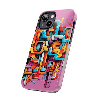 Pink Tough Phone Cases - Graffiti Design