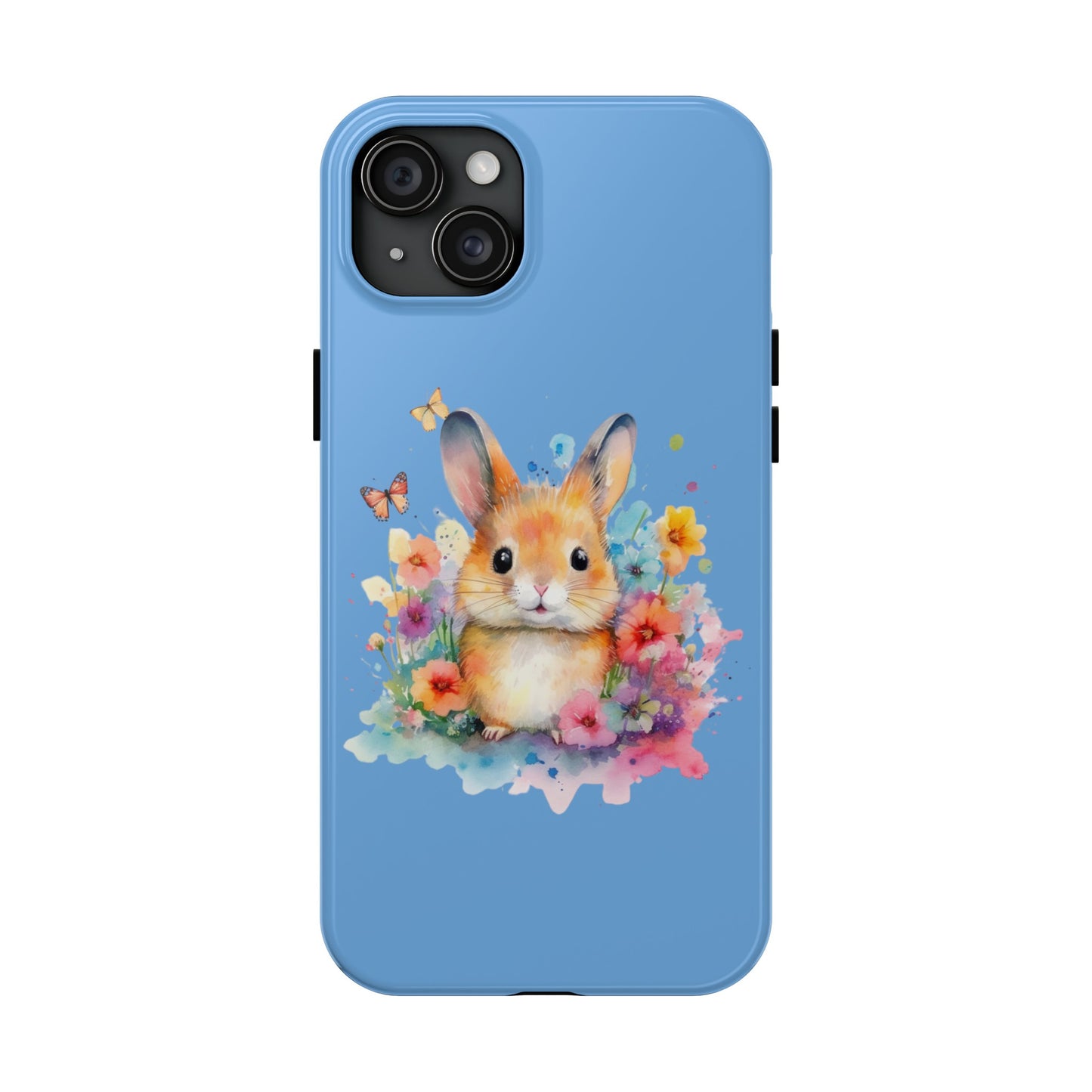 Light Blue Tough Phone Cases Rabbit Design