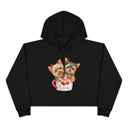 Cute Dog Crop Hoodie Sweatshirt