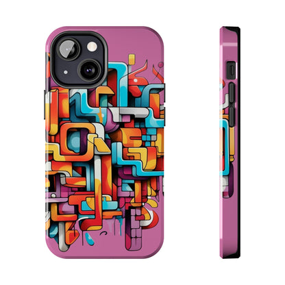 Pink Tough Phone Cases - Graffiti Design