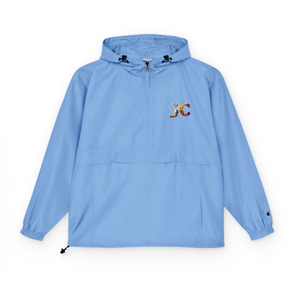 Champion Packable Anorak Jacket – Water-Resistant Lightweight Windbreaker with JC Digital Print (Unisex)