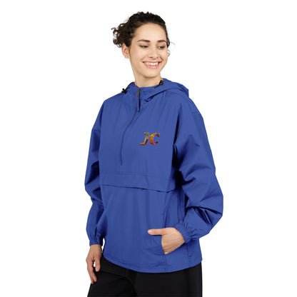 Champion Packable Anorak Jacket – Water-Resistant Lightweight Windbreaker with JC Digital Print (Unisex)