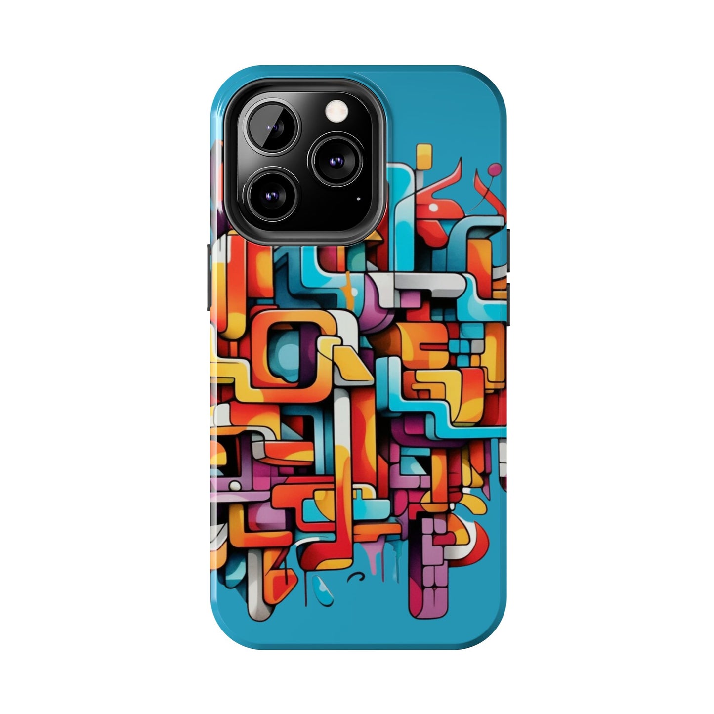 Blue Tough Phone Cases - Graffiti Design