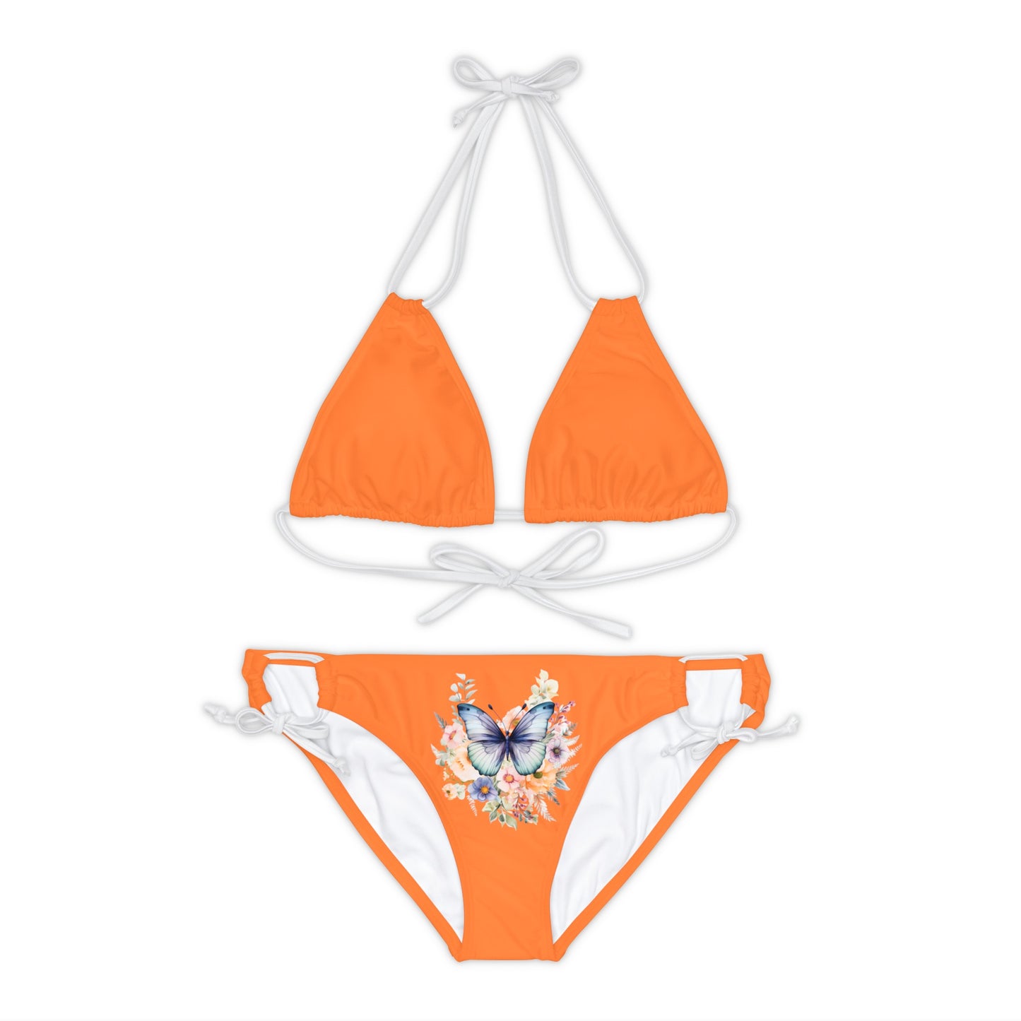 Crusta Strappy Bikini Set (AOP) with Butterfly design