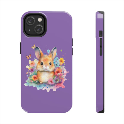 Light Purple Tough Phone Cases Rabbit Design