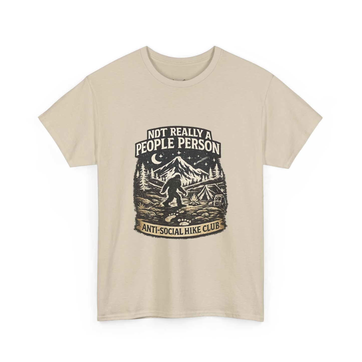 Men’s Funny Hiking T Shirt – Not Really a People Person Anti Social Hike Club Tee