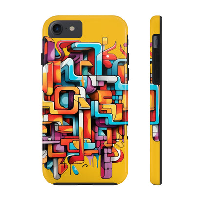 Yellow Tough Phone Cases - Graffiti Design