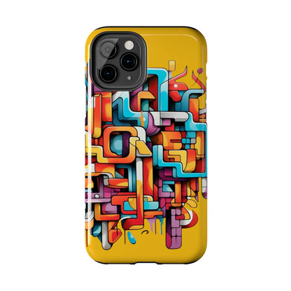 Yellow Tough Phone Cases - Graffiti Design