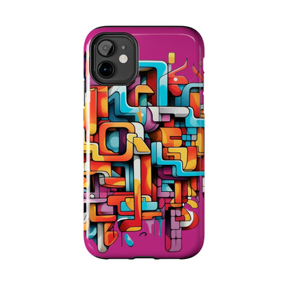 Fuschia Tough Phone Cases - Graffiti Design