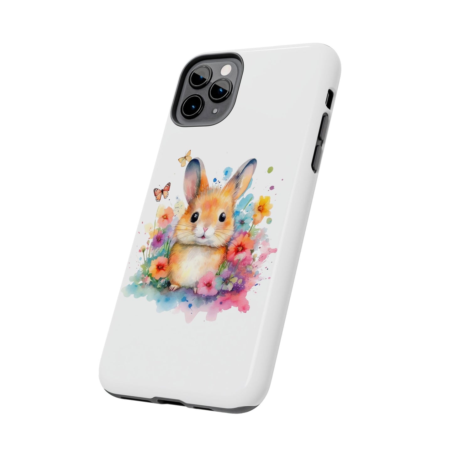 White Tough Phone Cases Rabbit Design