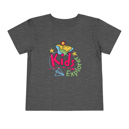 Kids Explore Toddler Tee — Colorful Adventure Graphic T-Shirt for Curious Little Explorers