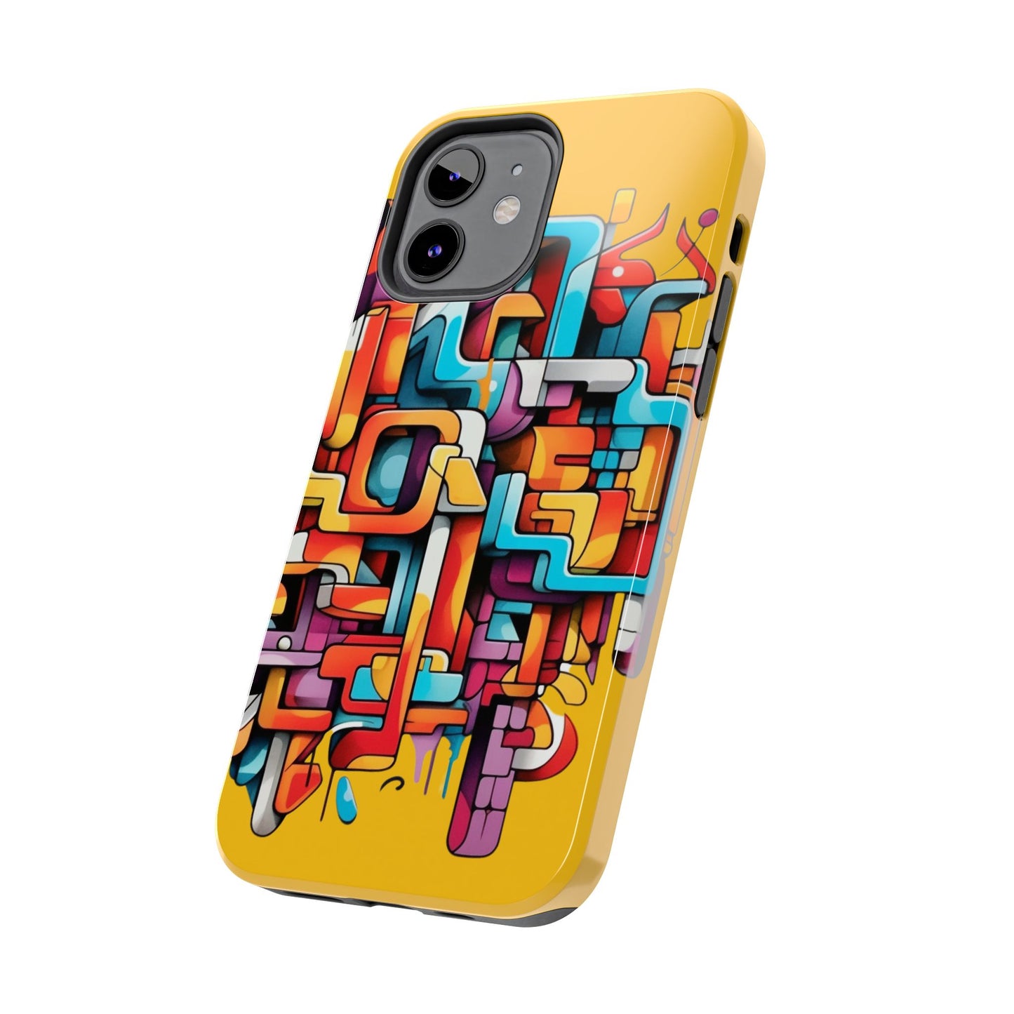 Yellow Tough Phone Cases - Graffiti Design