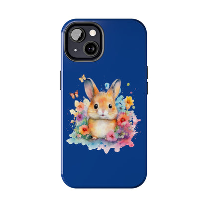 Dark Blue Tough Phone Cases Rabbit Design