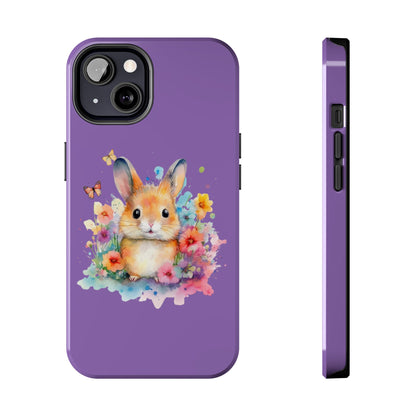 Light Purple Tough Phone Cases Rabbit Design