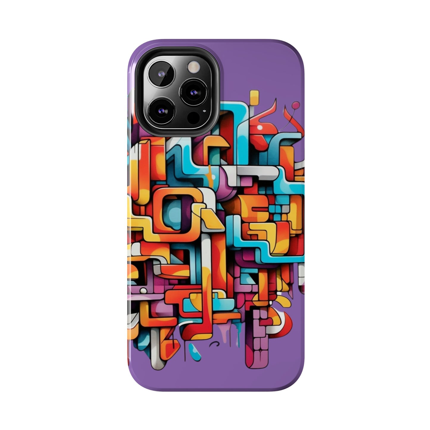 Light Purple Tough Phone Cases - Graffiti Design