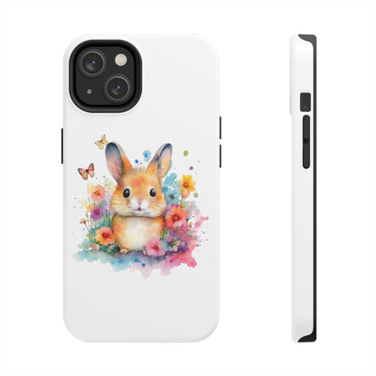 White Tough Phone Cases Rabbit Design