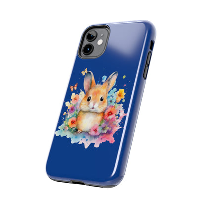 Dark Blue Tough Phone Cases Rabbit Design