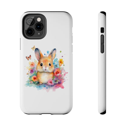 White Tough Phone Cases Rabbit Design