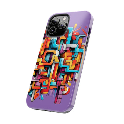 Light Purple Tough Phone Cases - Graffiti Design