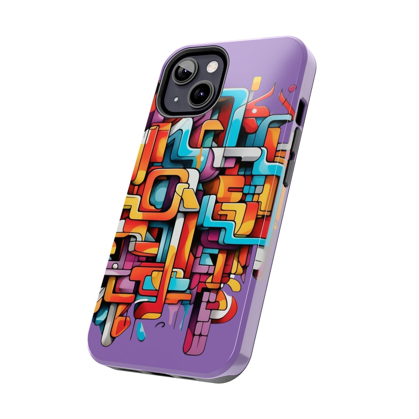 Light Purple Tough Phone Cases - Graffiti Design