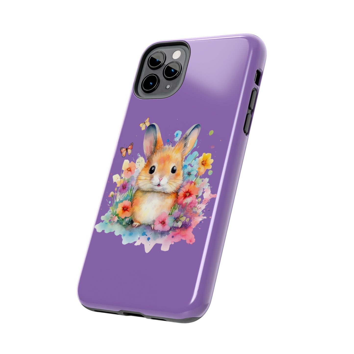 Light Purple Tough Phone Cases Rabbit Design