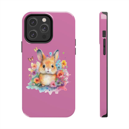 Like Pink Tough Phone Cases Rabbit Design