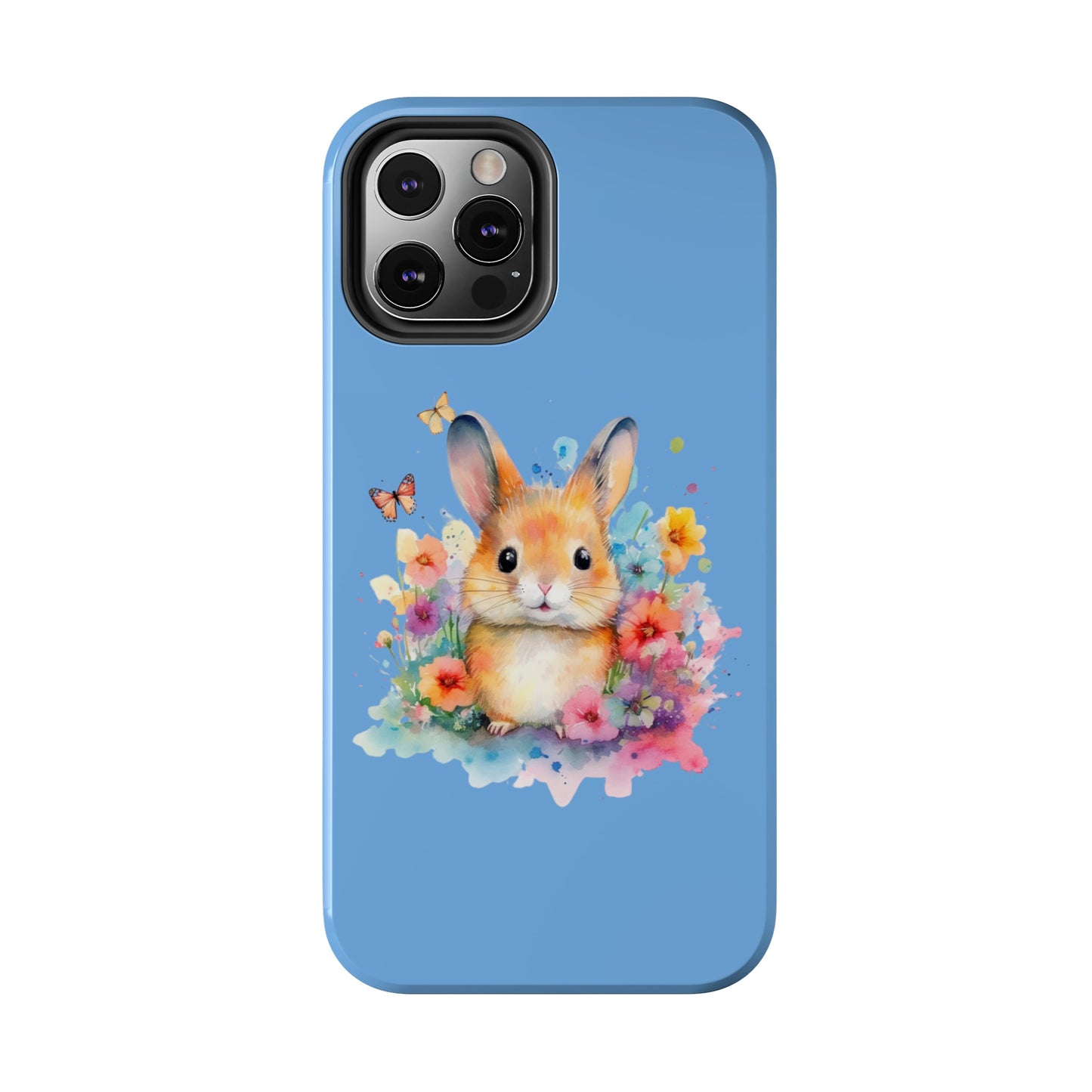 Light Blue Tough Phone Cases Rabbit Design