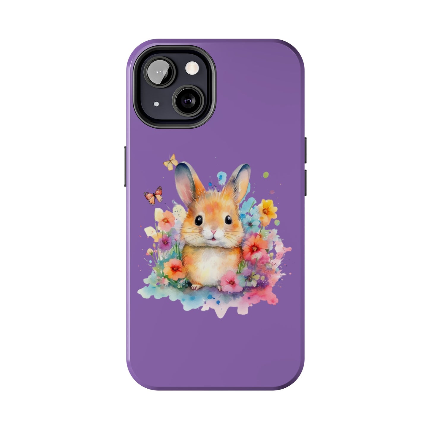 Light Purple Tough Phone Cases Rabbit Design