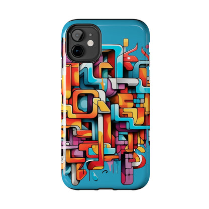 Blue Tough Phone Cases - Graffiti Design