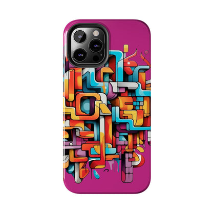 Fuschia Tough Phone Cases - Graffiti Design