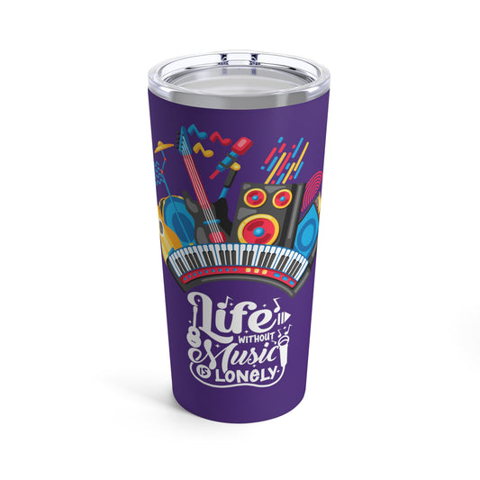 Purple Tumbler for Music Lovers 20oz