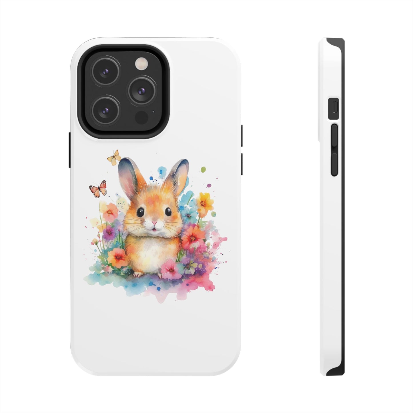 White Tough Phone Cases Rabbit Design