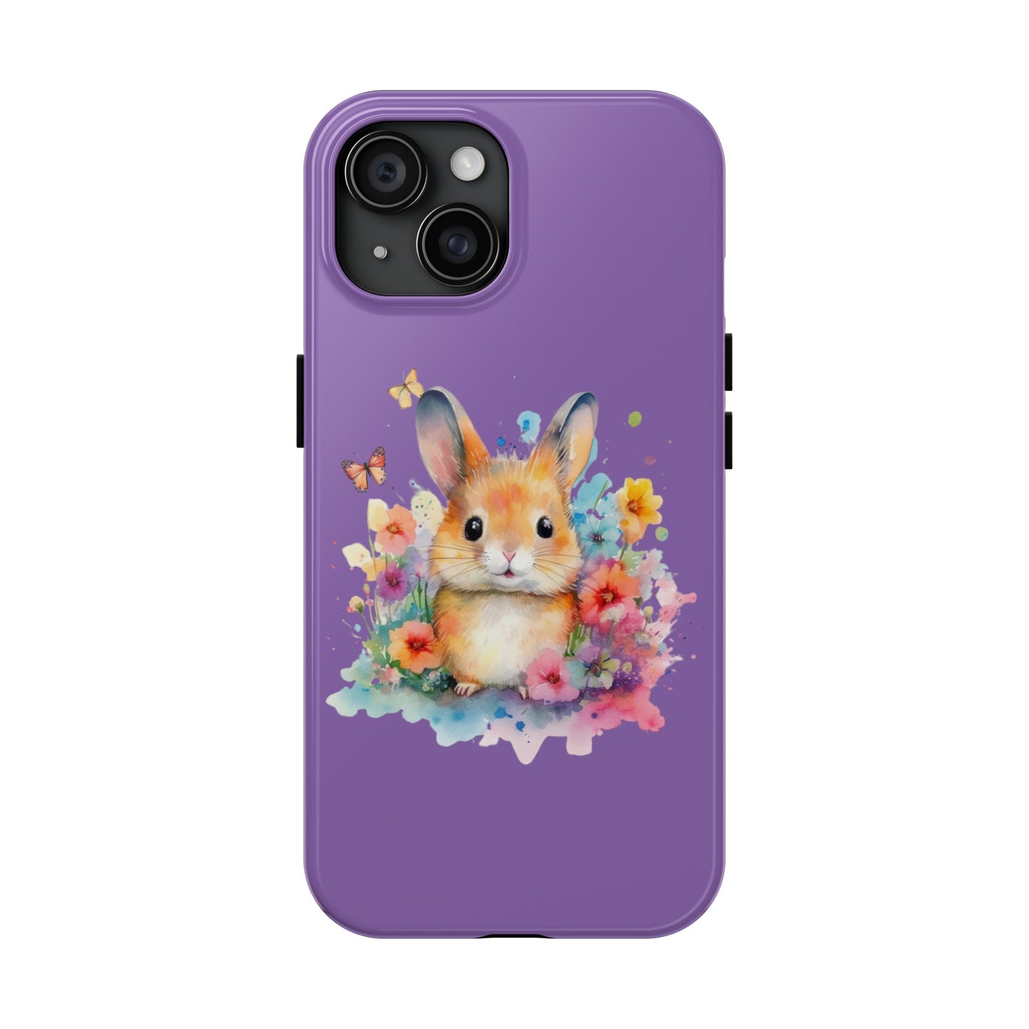 Light Purple Tough Phone Cases Rabbit Design