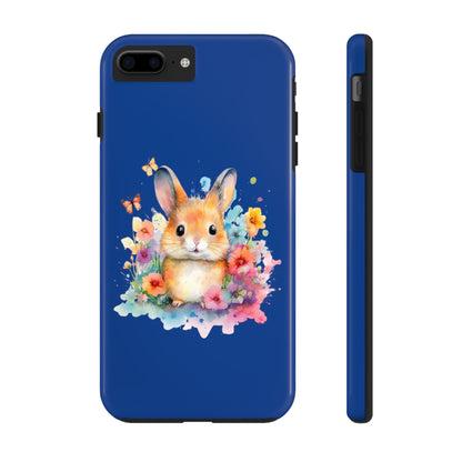 Dark Blue Tough Phone Cases Rabbit Design