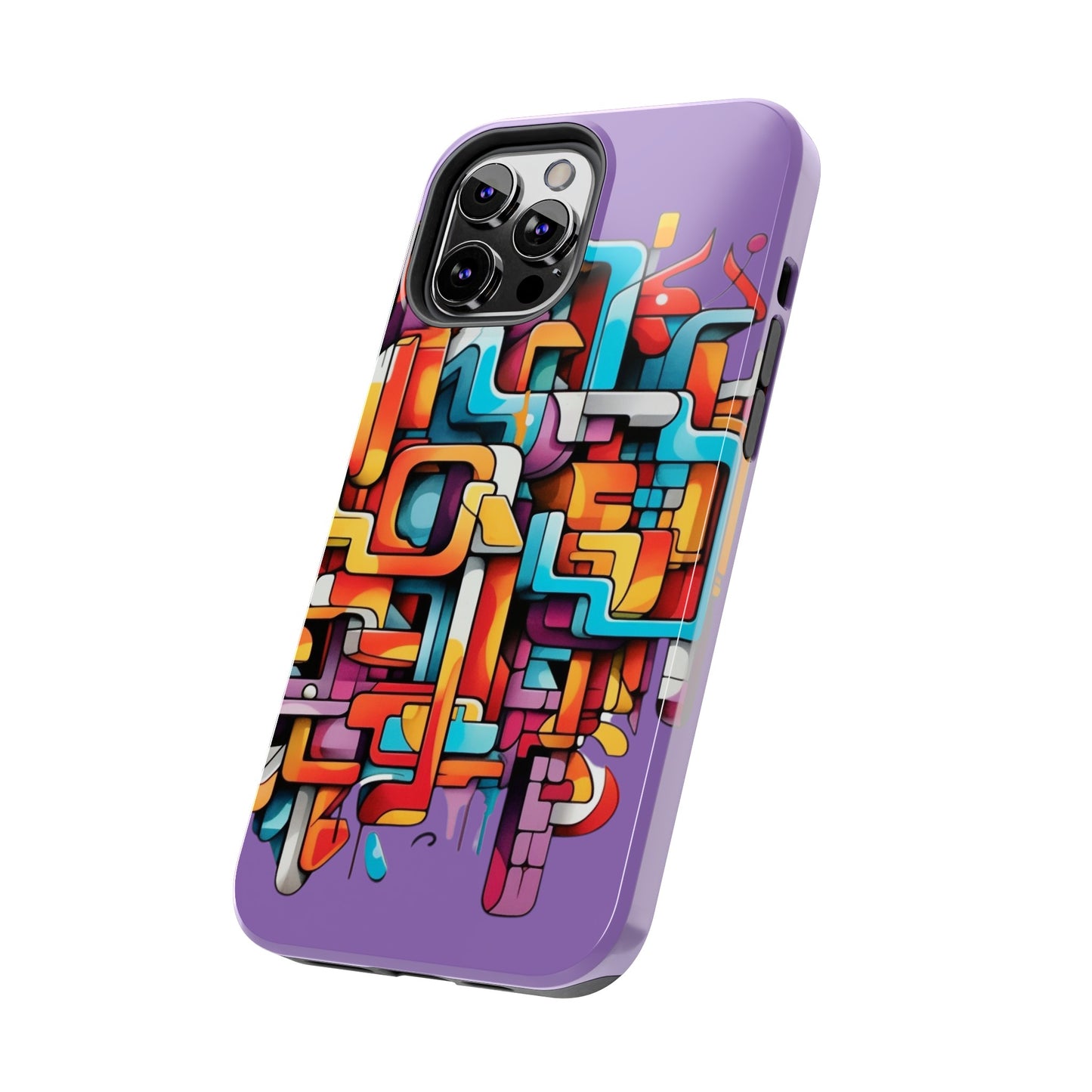 Light Purple Tough Phone Cases - Graffiti Design