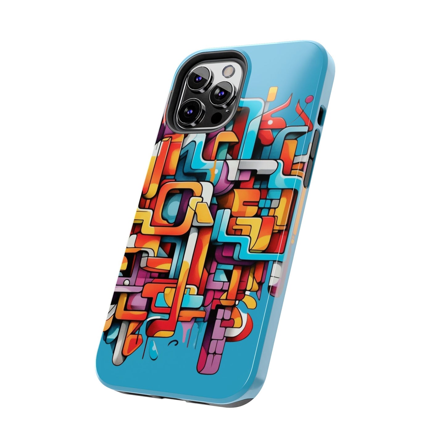 Blue Tough Phone Cases - Graffiti Design