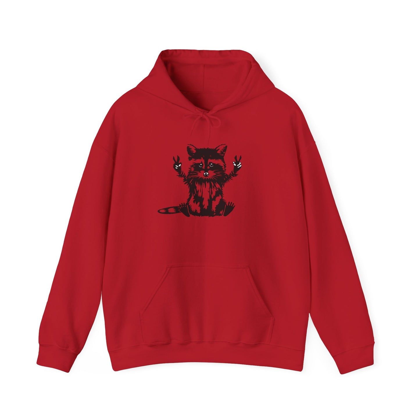 Women's Yellow Raccoon Graphic Hoodie – Soft Cotton Blend Pullover Sweatshirt
