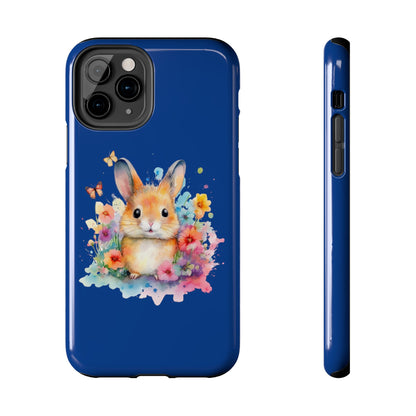 Dark Blue Tough Phone Cases Rabbit Design