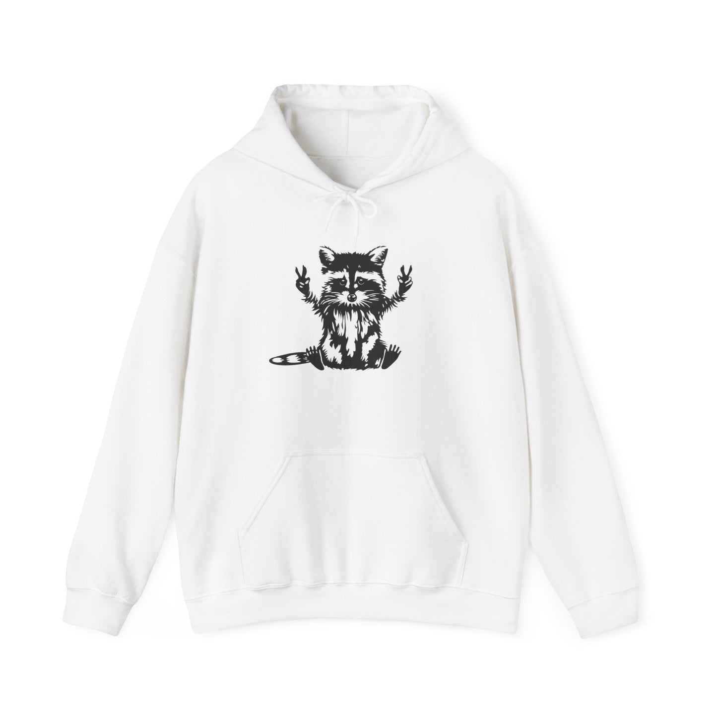 Women's Yellow Raccoon Graphic Hoodie – Soft Cotton Blend Pullover Sweatshirt