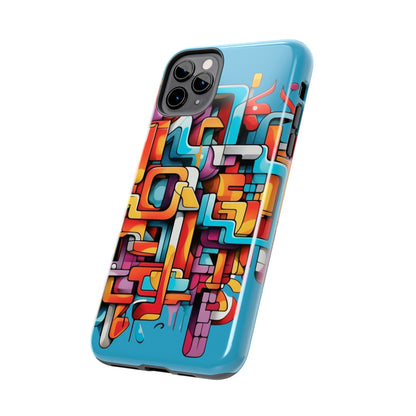 Blue Tough Phone Cases - Graffiti Design