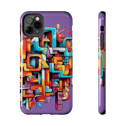 Light Purple Tough Phone Cases - Graffiti Design