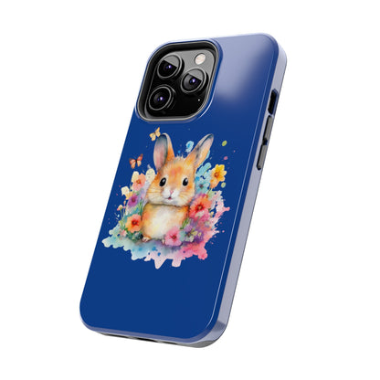 Dark Blue Tough Phone Cases Rabbit Design