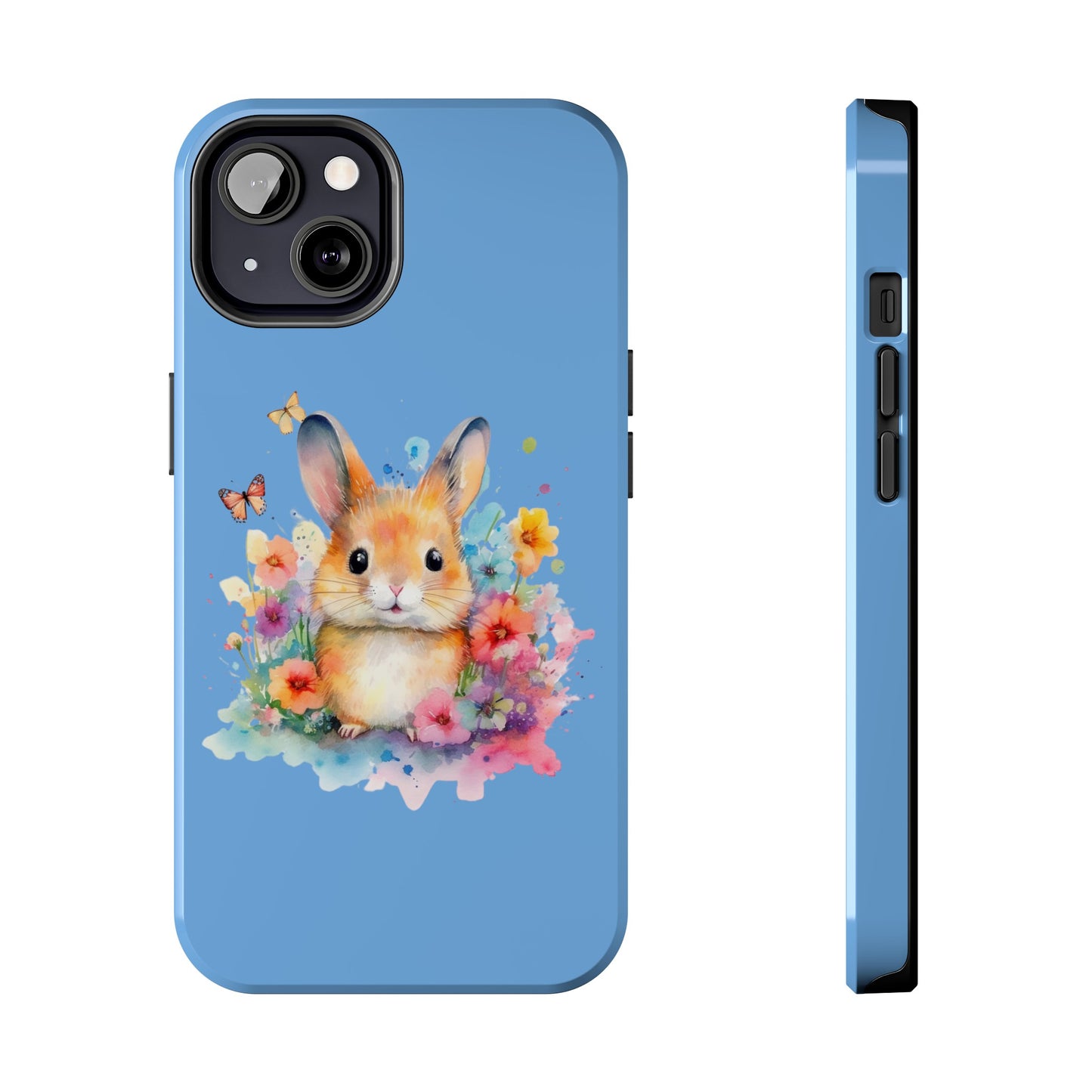 Light Blue Tough Phone Cases Rabbit Design