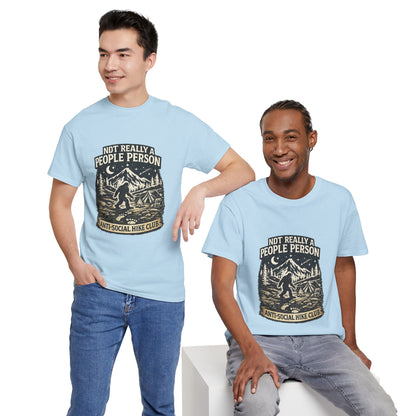Men’s Funny Hiking T Shirt – Not Really a People Person Anti Social Hike Club Tee