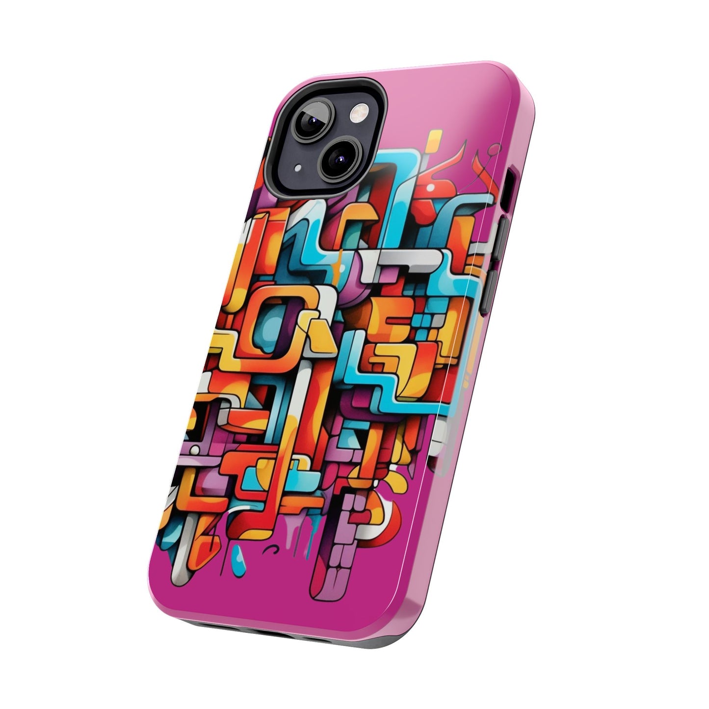 Fuschia Tough Phone Cases - Graffiti Design