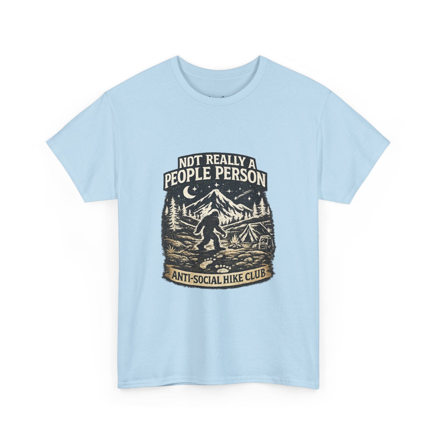 Men’s Funny Hiking T Shirt – Not Really a People Person Anti Social Hike Club Tee