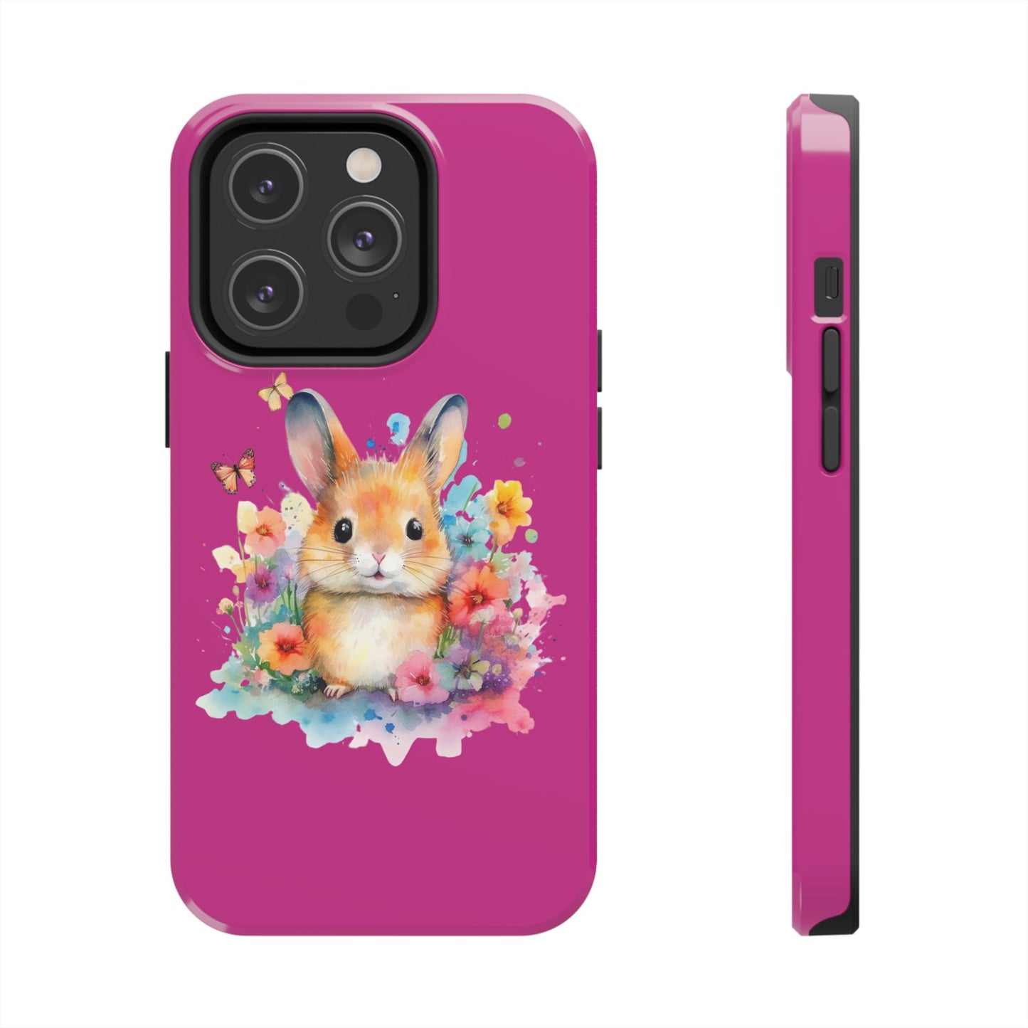 Pink Tough Phone Cases Rabbit Design