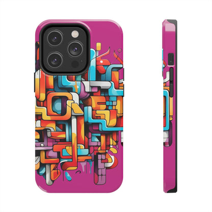 Fuschia Tough Phone Cases - Graffiti Design